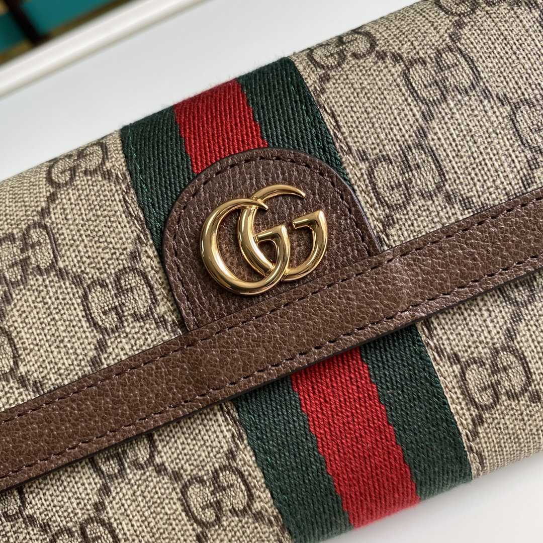 Gucci Ophidia GG Continental Wallet - FashionPlug