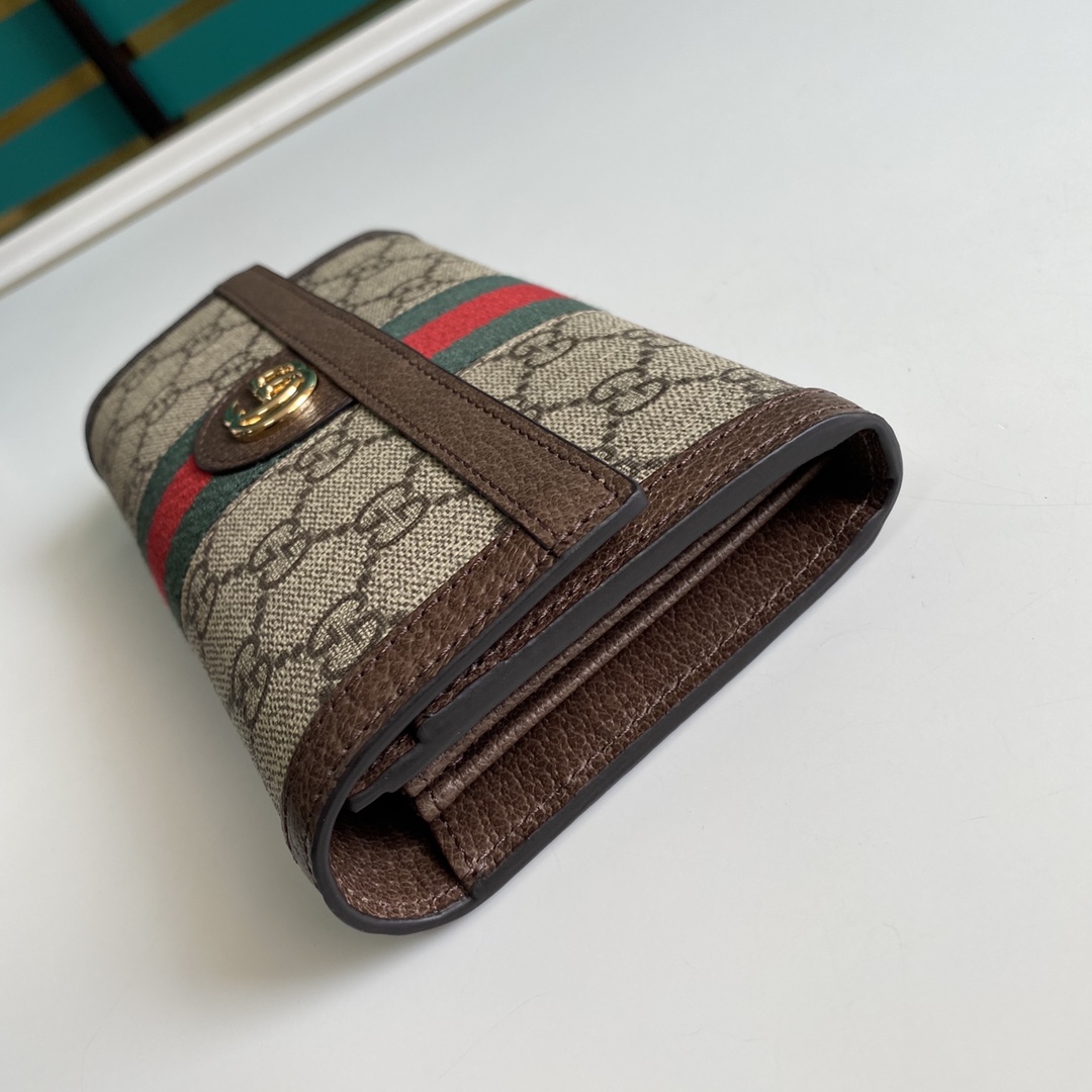 Gucci Ophidia GG Continental Wallet - FashionPlug