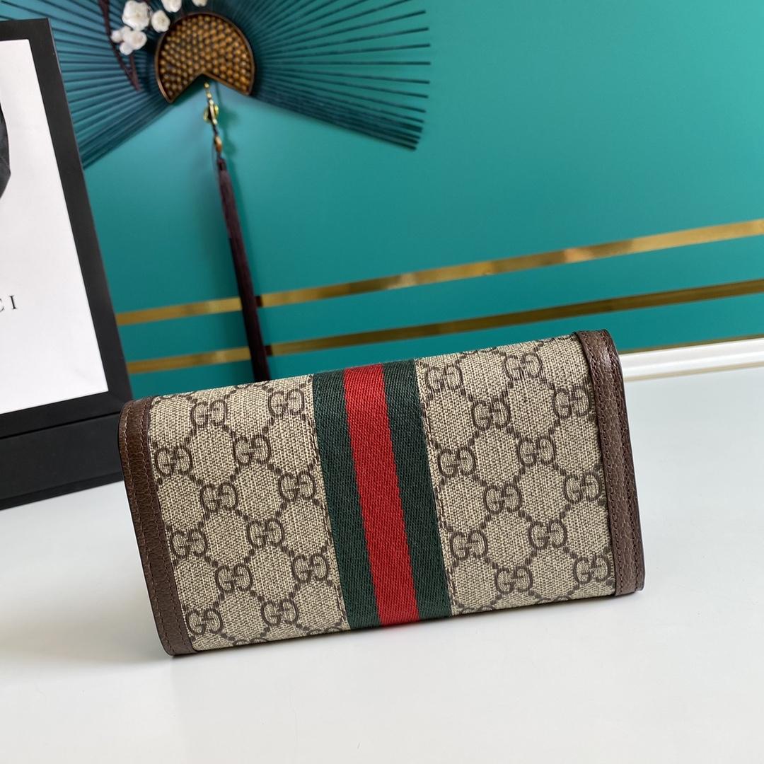 Gucci Ophidia GG Continental Wallet - FashionPlug