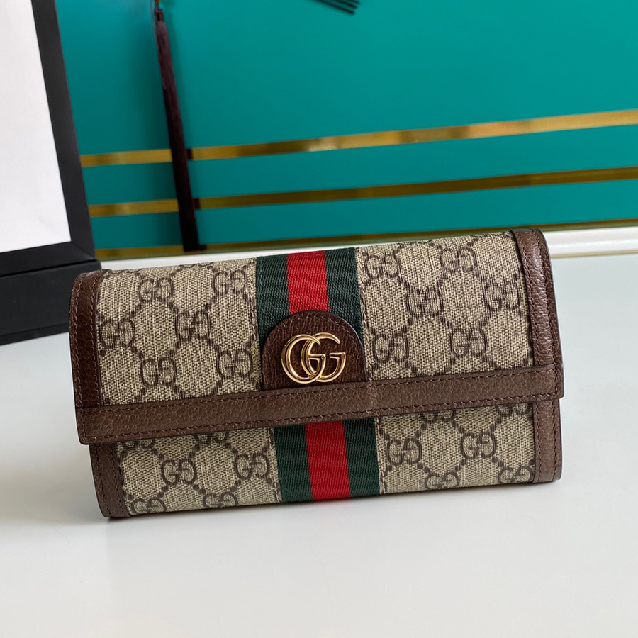 Gucci Ophidia GG Continental Wallet - FashionPlug
