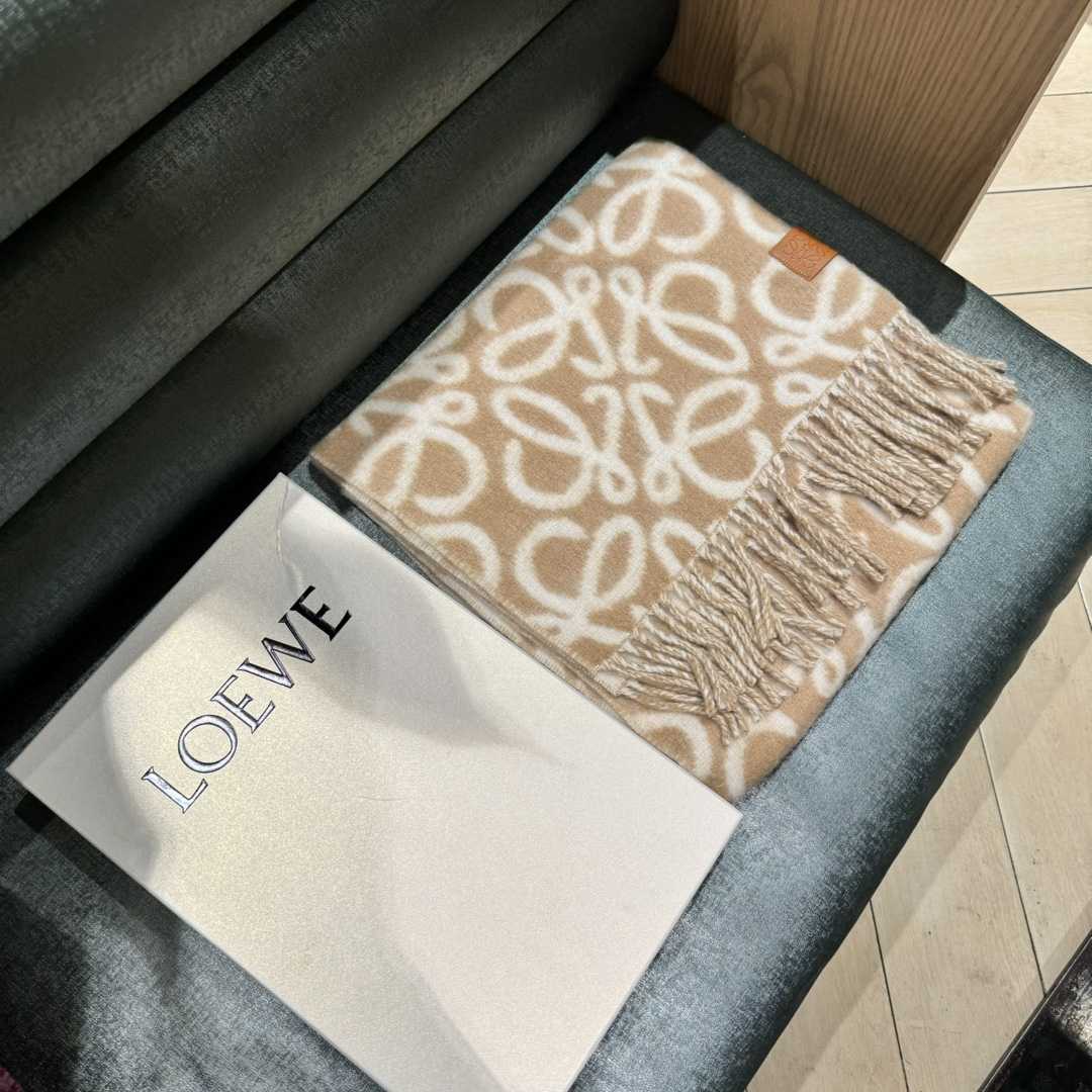 Loewe Anagram Scarf In Alpaca And Wool - FashionPlug