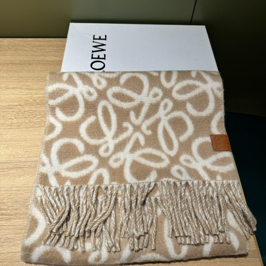 Loewe Anagram Scarf In Alpaca And Wool - FashionPlug