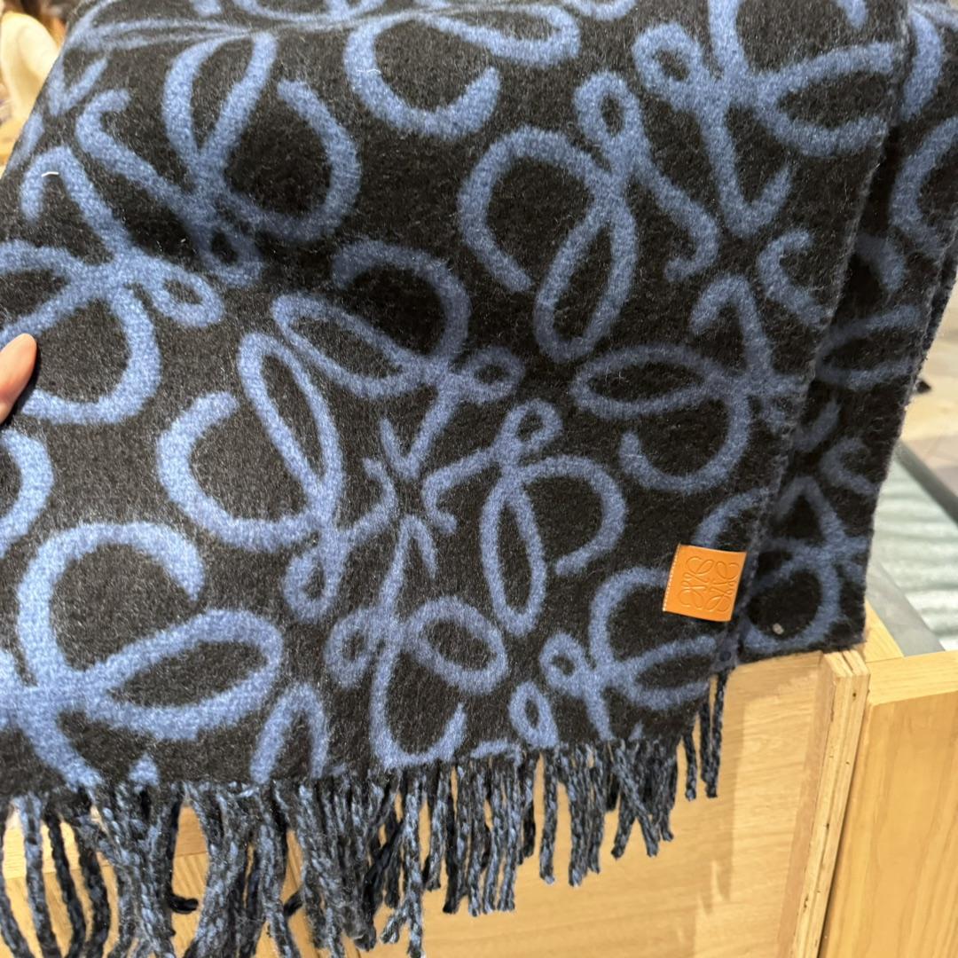 Loewe Anagram Scarf In Alpaca And Wool - FashionPlug