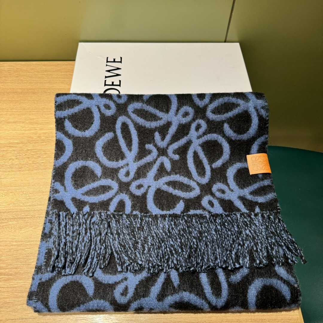 Loewe Anagram Scarf In Alpaca And Wool - FashionPlug
