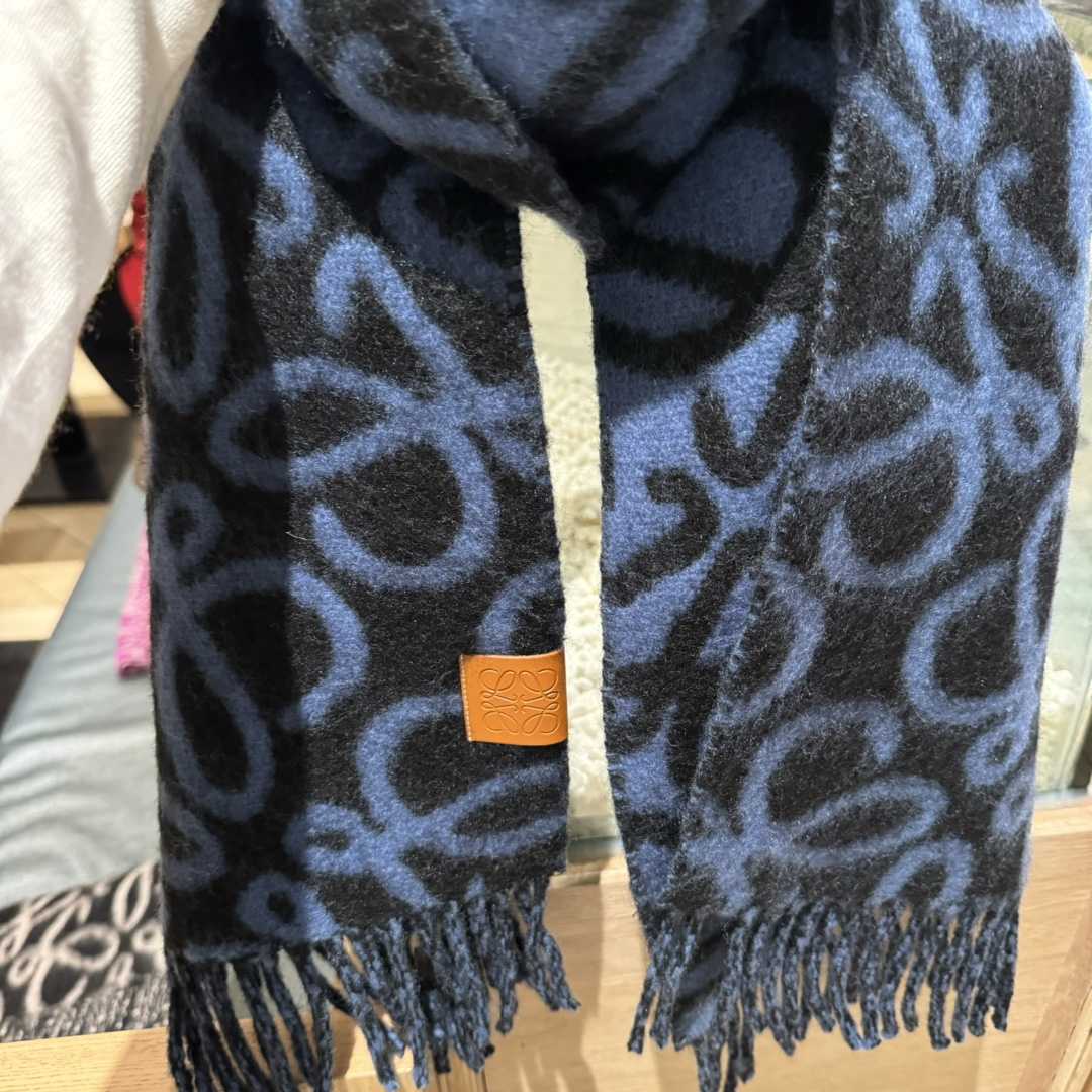 Loewe Anagram Scarf In Alpaca And Wool - FashionPlug