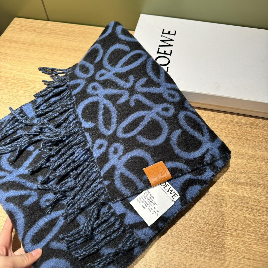 Loewe Anagram Scarf In Alpaca And Wool - FashionPlug