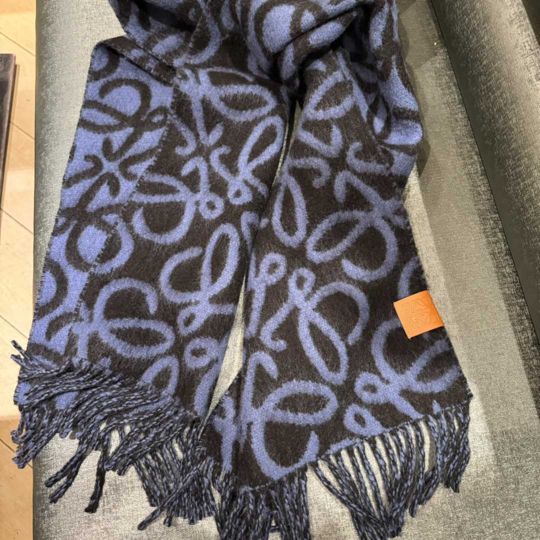 Loewe Anagram Scarf In Alpaca And Wool - FashionPlug
