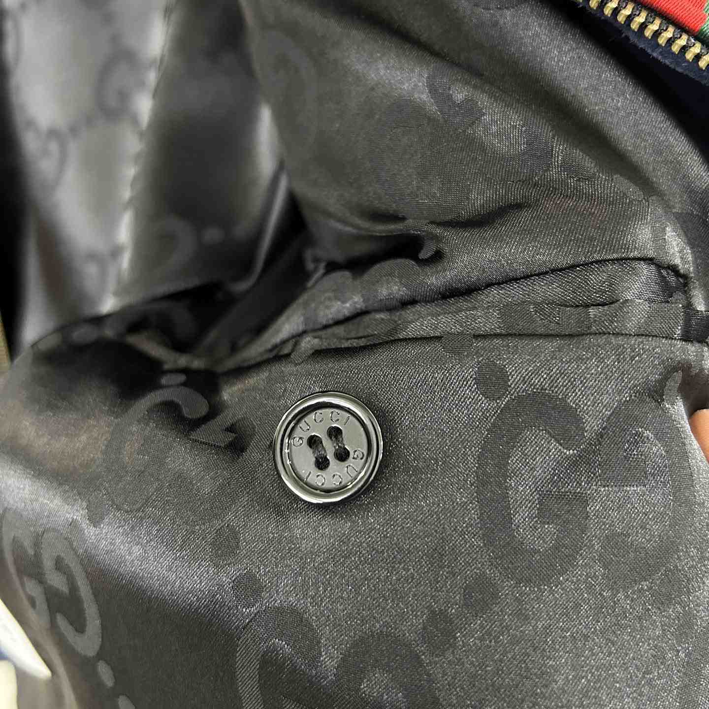 Gucci Suede Bomber Jacket - FashionPlug