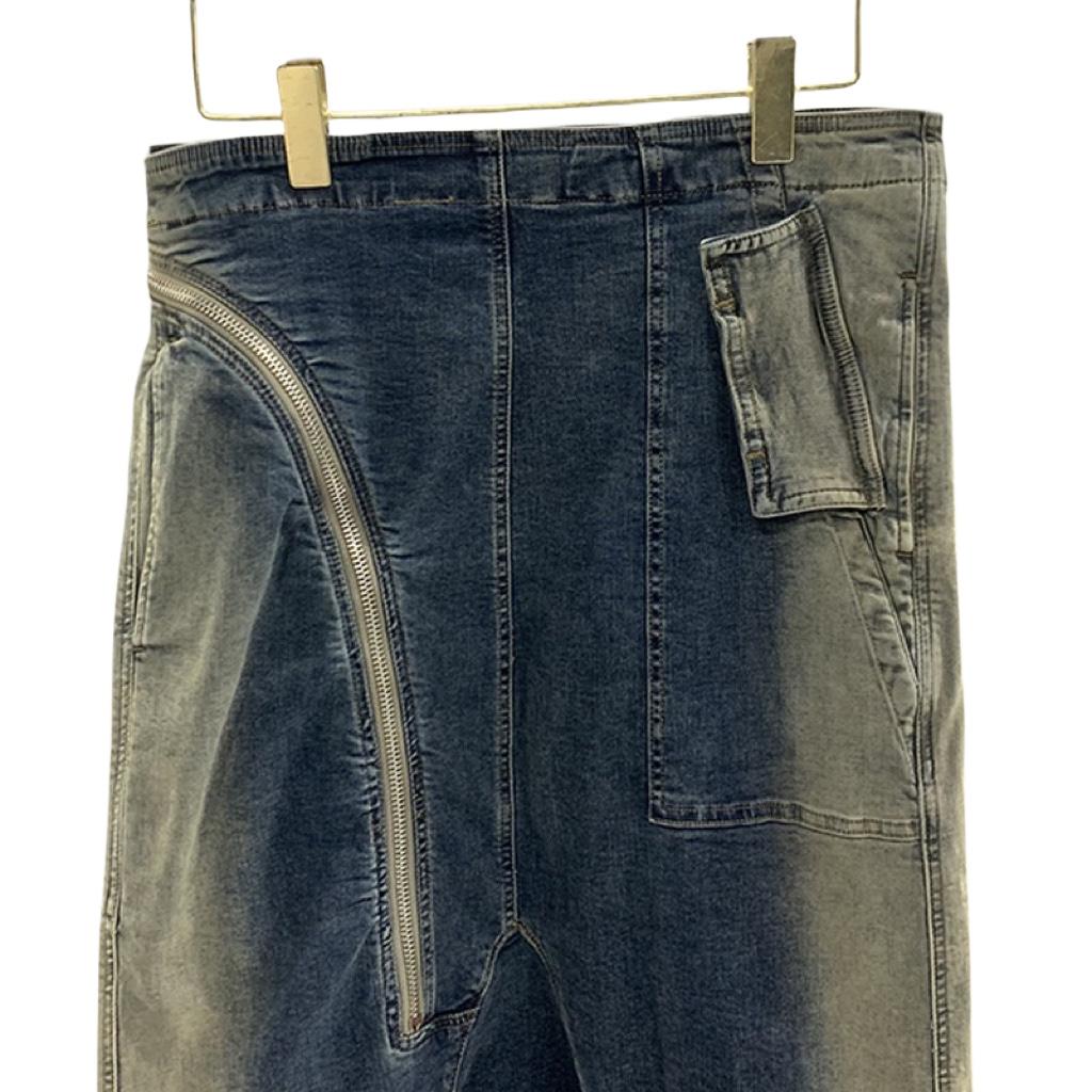 Rick Owens Drkshdw Aircut Washed Denim Shorts - FashionPlug