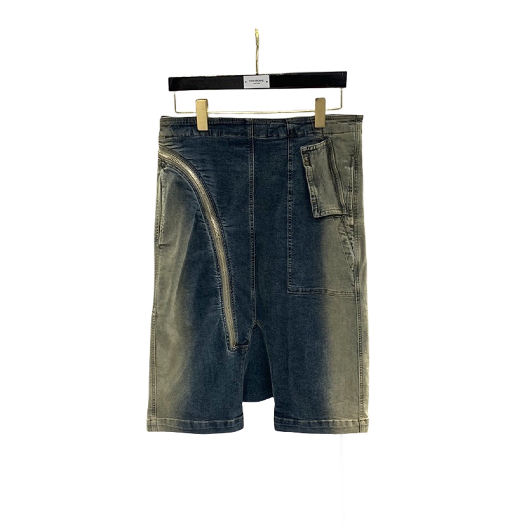 Rick Owens Drkshdw Aircut Washed Denim Shorts - FashionPlug