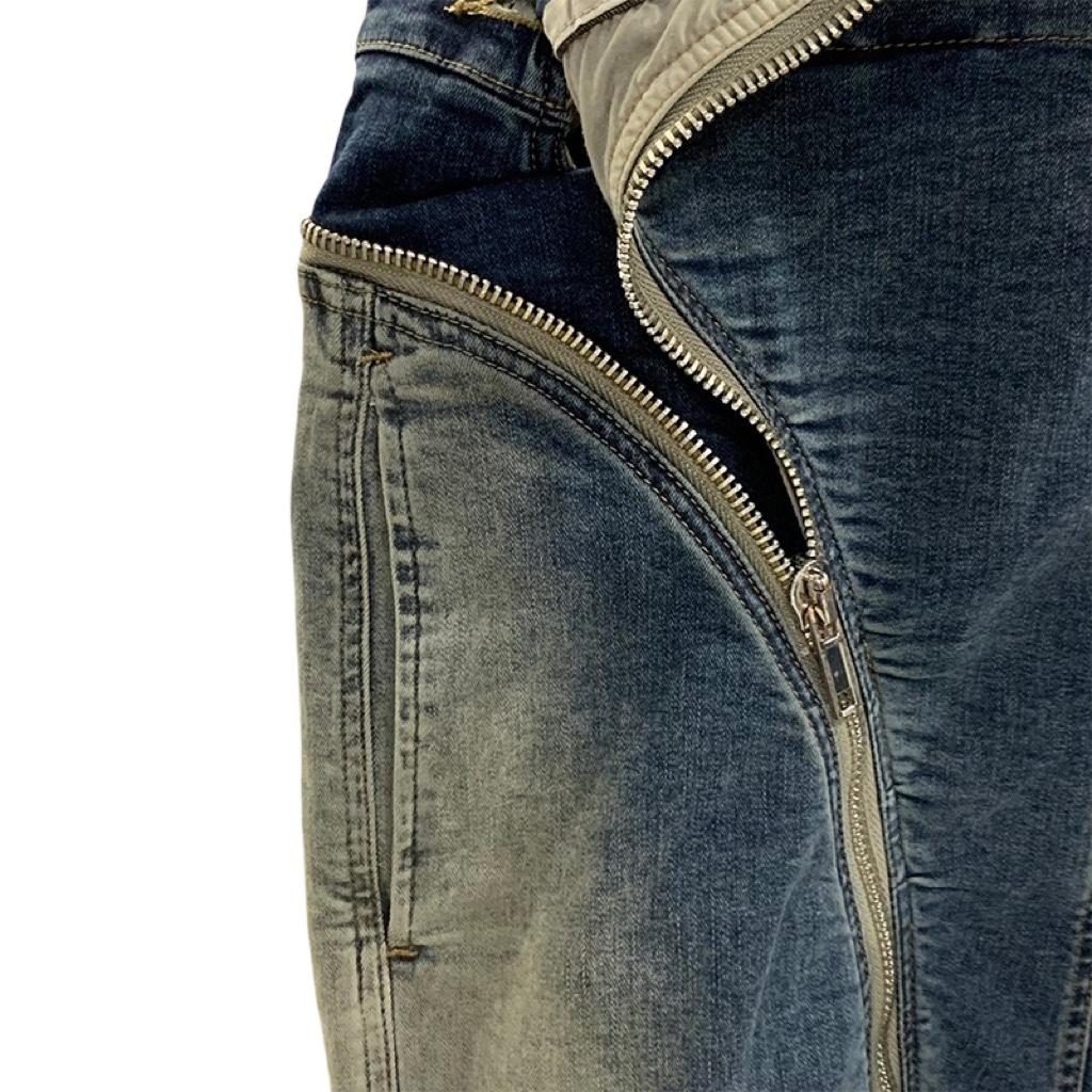 Rick Owens Drkshdw Aircut Washed Denim Shorts - FashionPlug