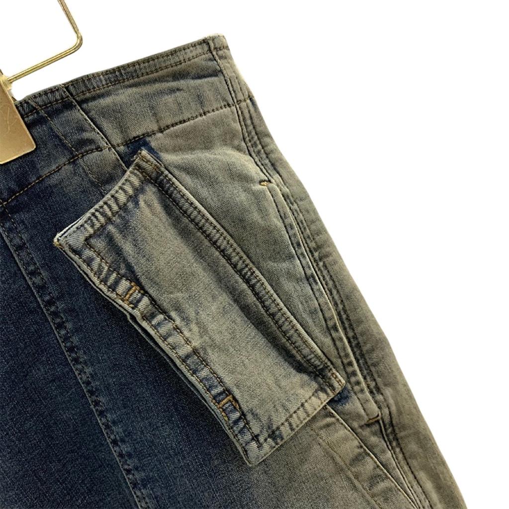 Rick Owens Drkshdw Aircut Washed Denim Shorts - FashionPlug