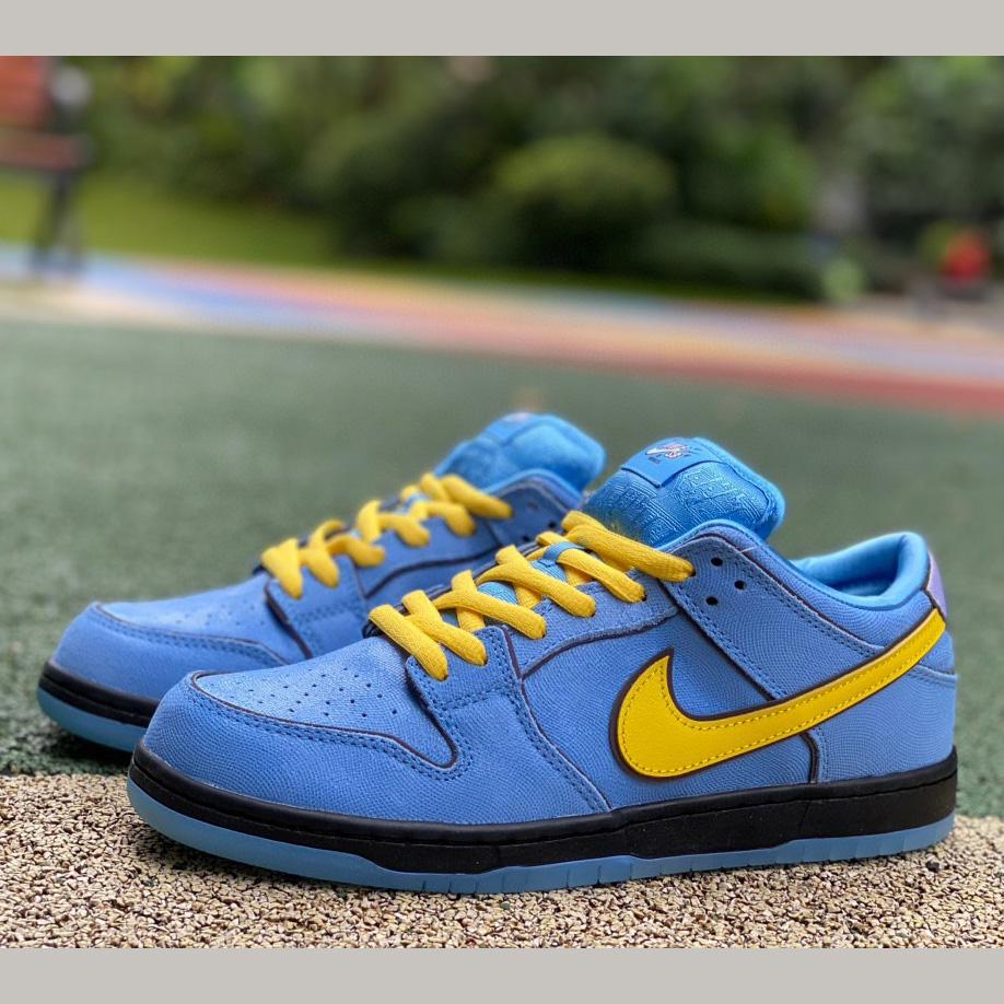 The Powerpuff Girls x Nike SB DunkLow “Bubbles” Sneakers     FZ8320-400 - FashionPlug