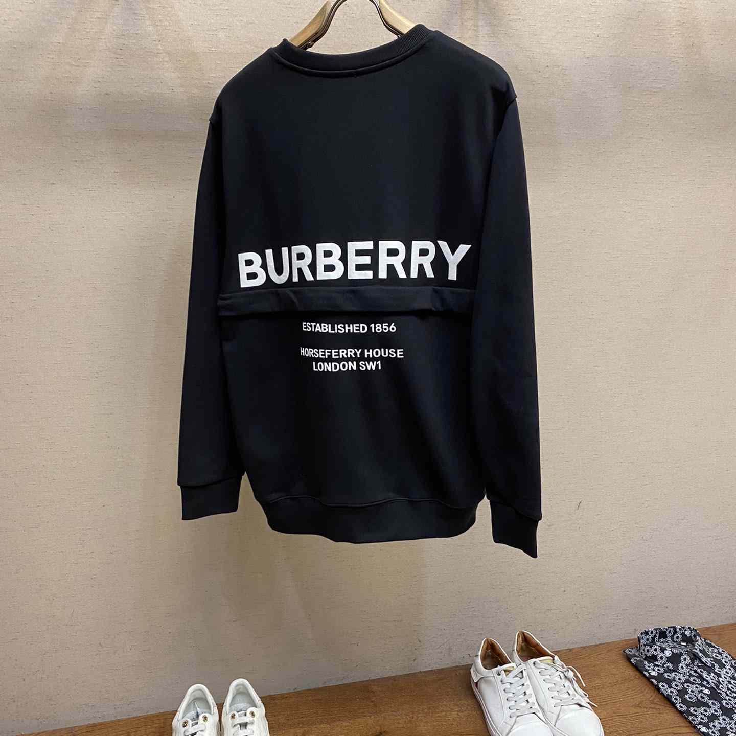 Burberry Men's Acklow Logo-back Sweatshirt - FashionPlug