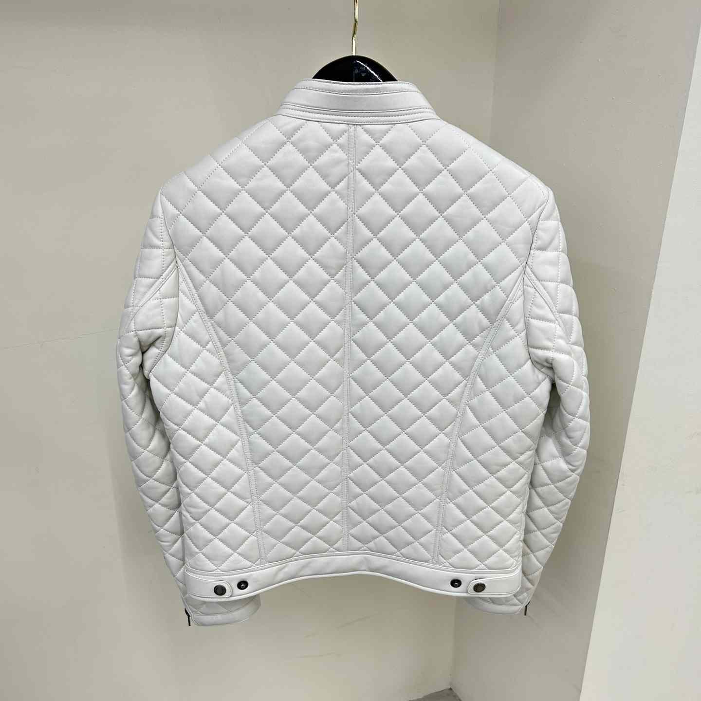Dior Feather Nappa Quilted Cafe Racer - FashionPlug