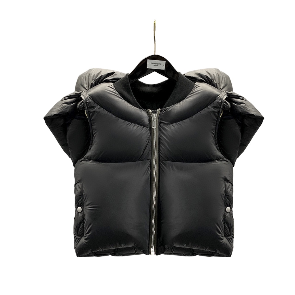 Rick Owens Black Knot Down Vest - FashionPlug
