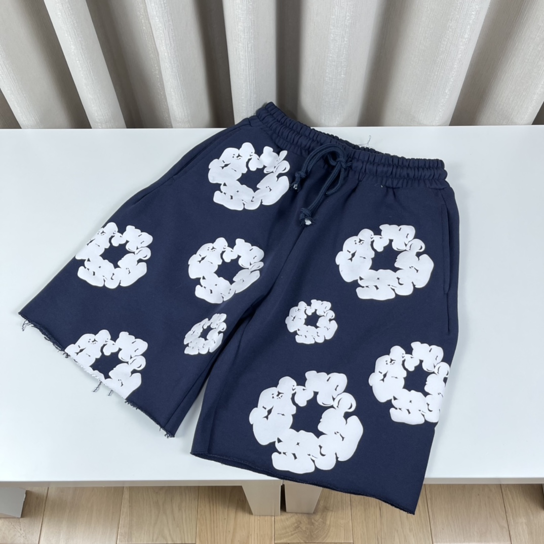 Ready Made x Denim Tears Cotton Wreath Sweat Shorts - FashionPlug