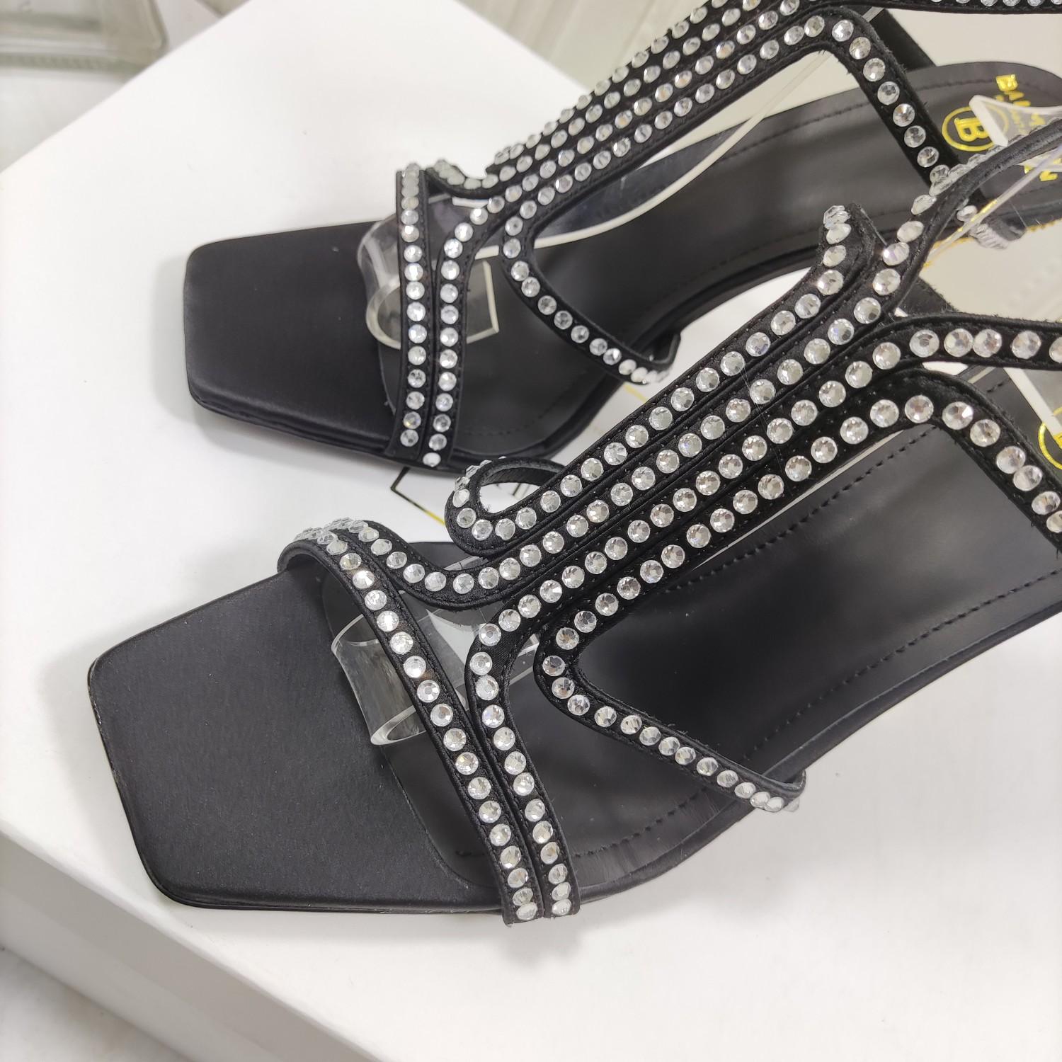 Balmain Moneta 95mm Crystal-embellished Sandals - FashionPlug