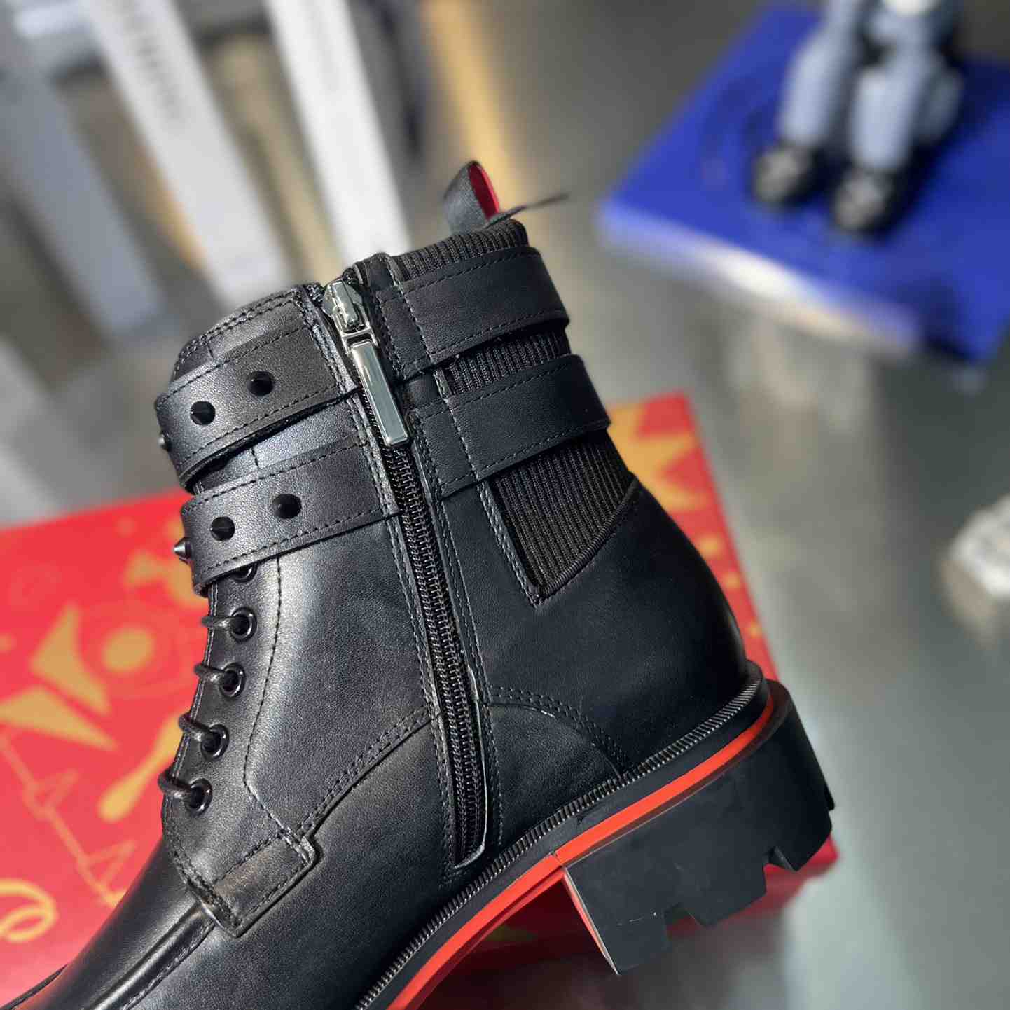 Christian Louboutin Our Fight Apron Toe Combat Boot - FashionPlug