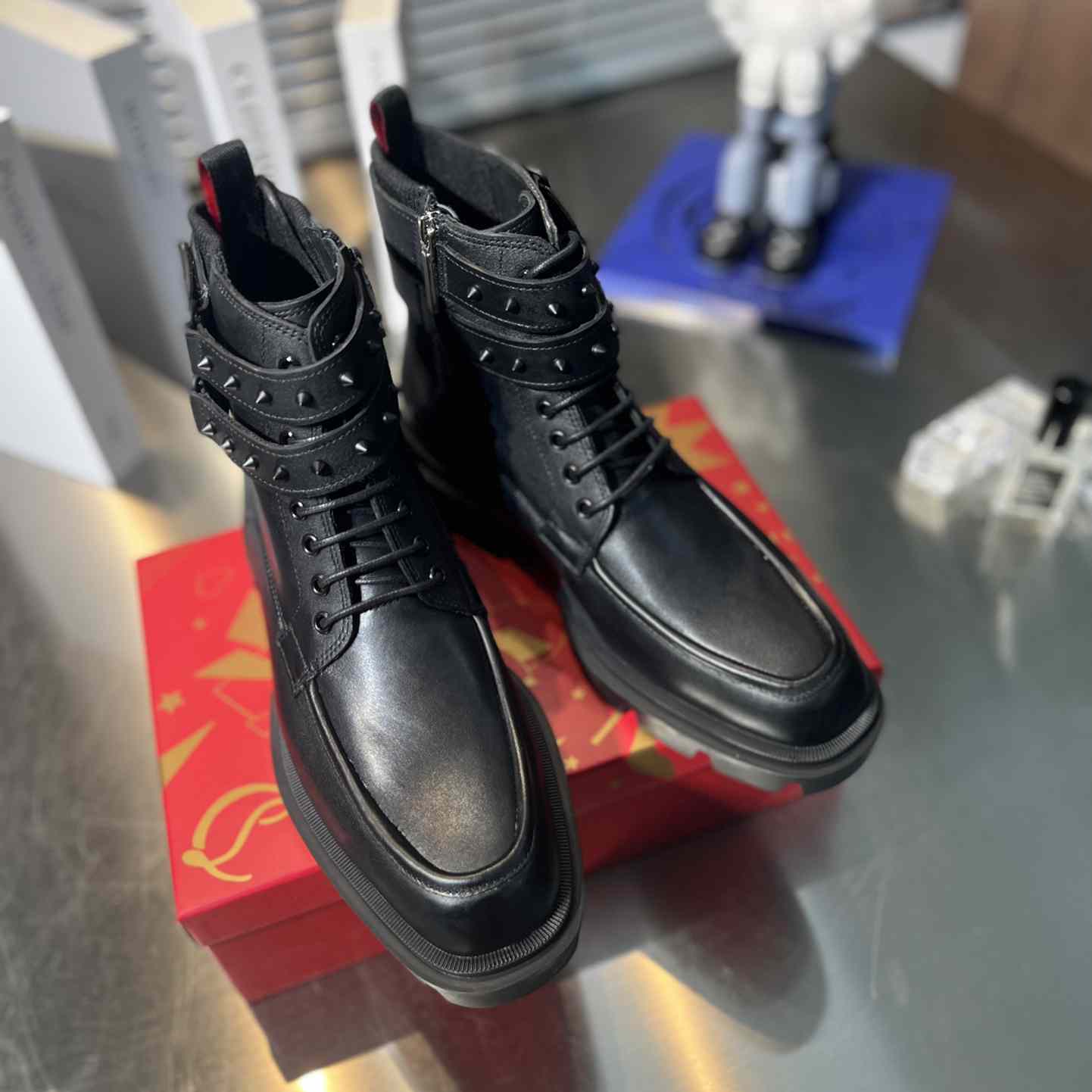 Christian Louboutin Our Fight Apron Toe Combat Boot - FashionPlug