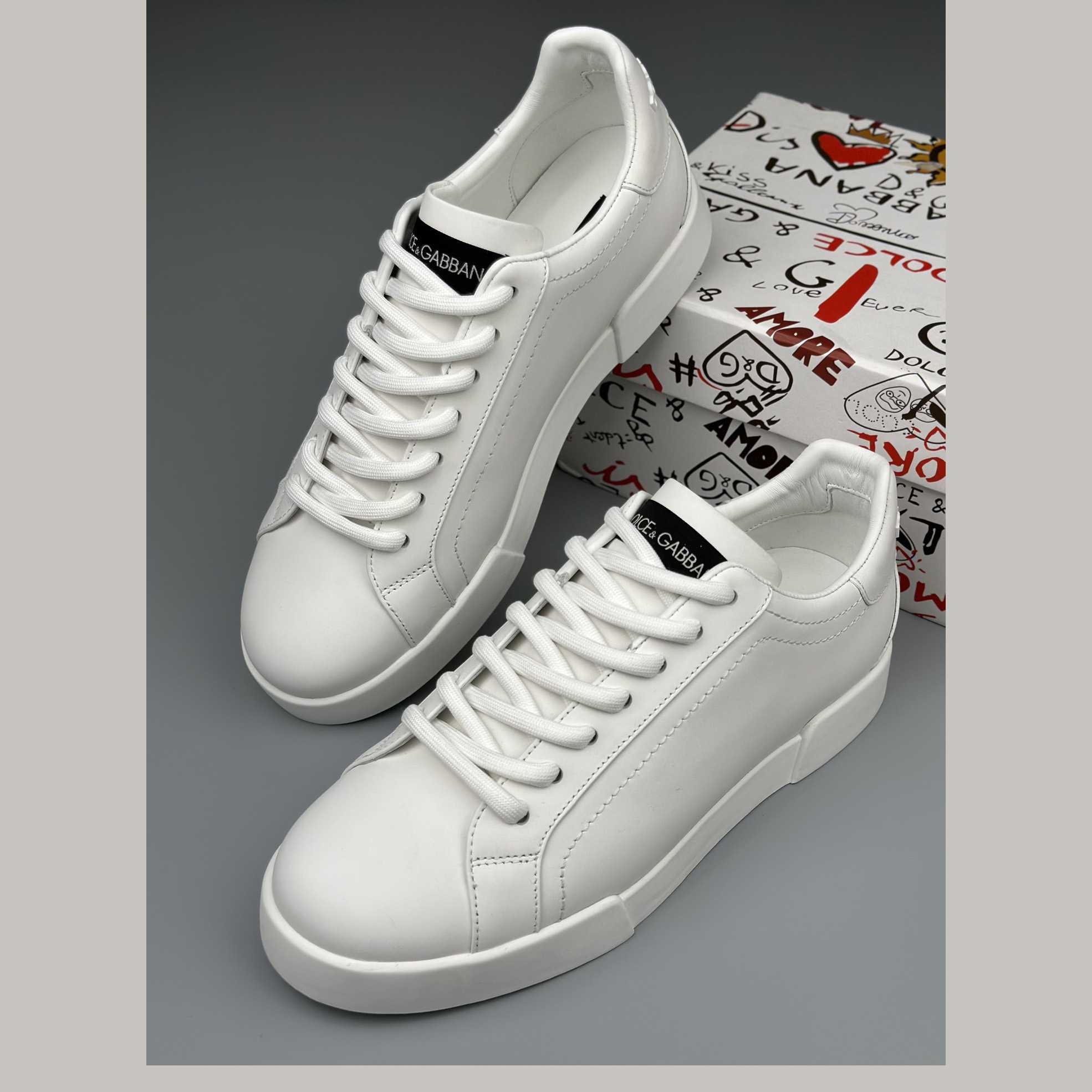 Dolce & Gabbana Calfskin Portofino sneakers - FashionPlug