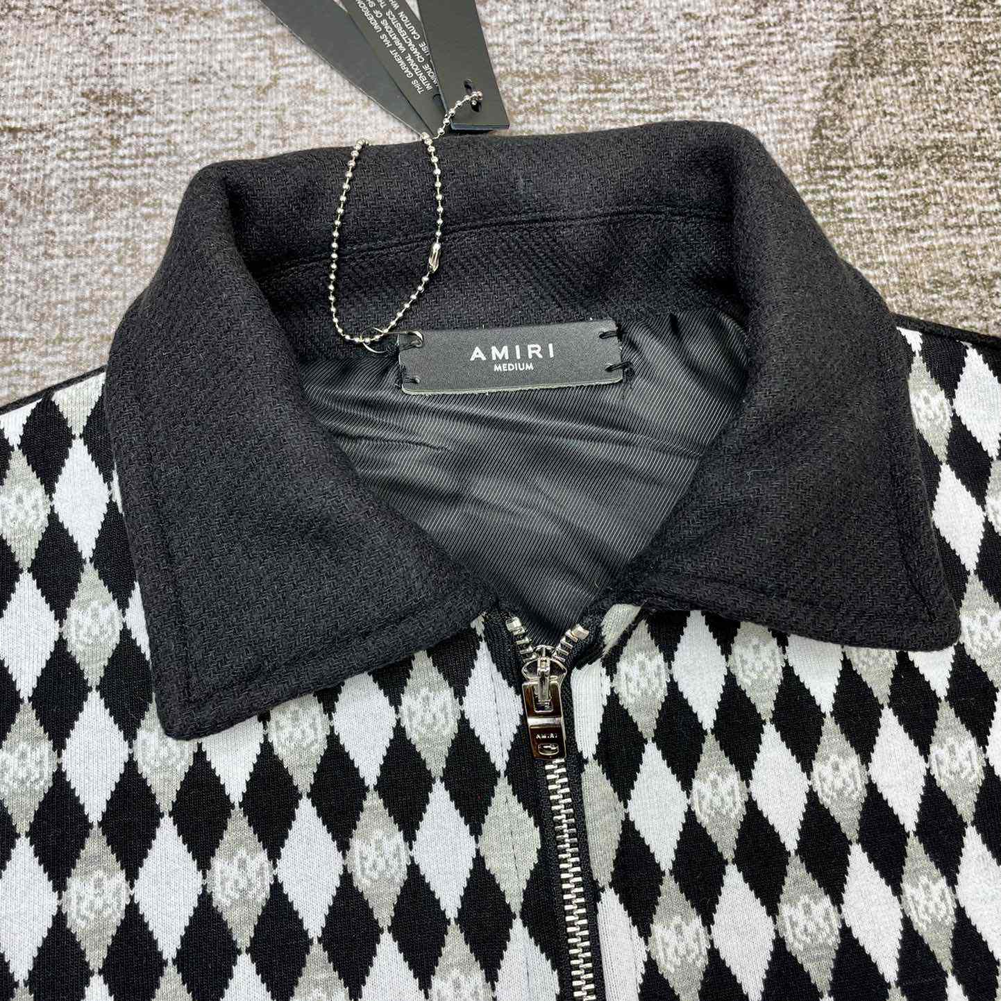 Amiri Diamond Embroidered Work Jacket - FashionPlug