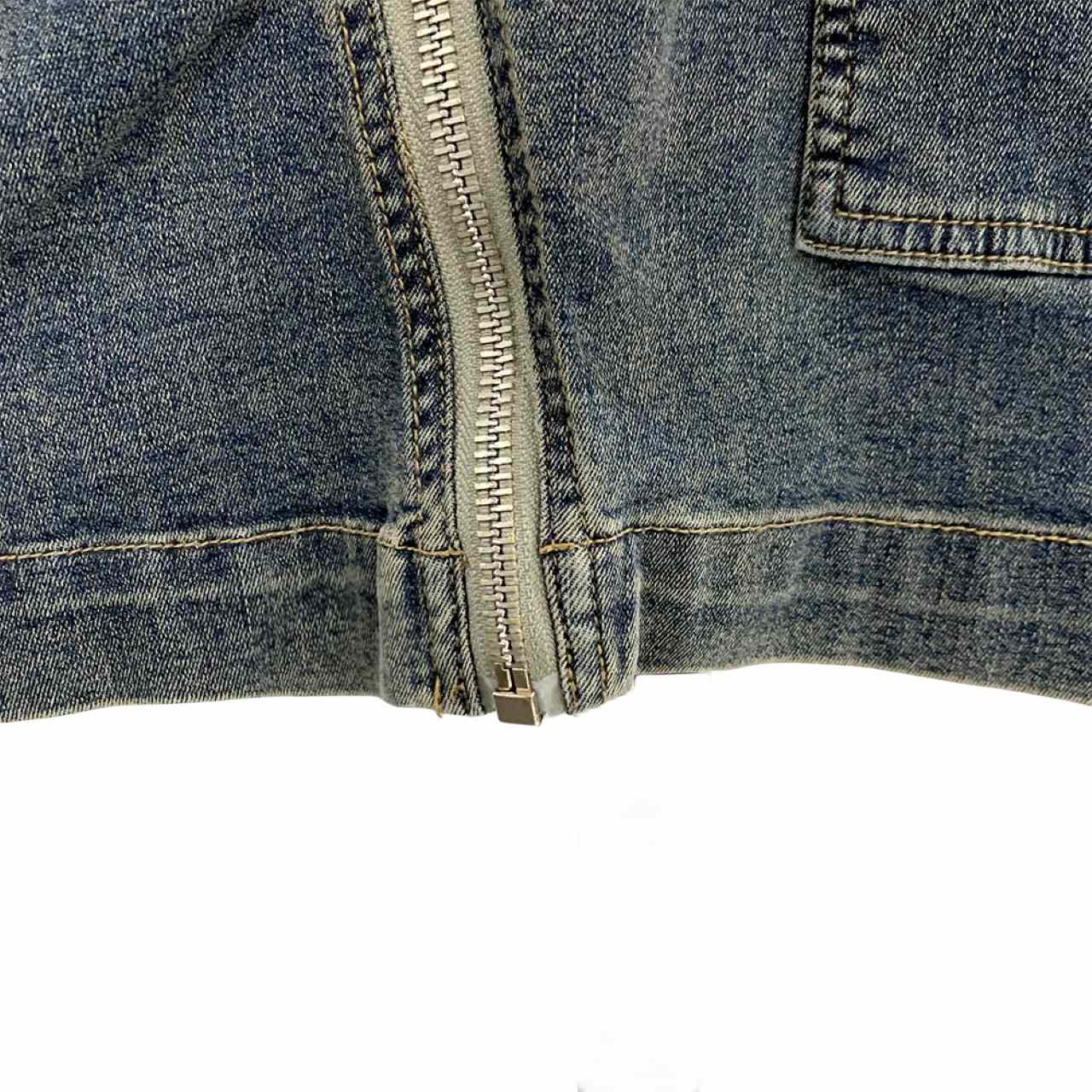 Rick Owens Dégradé denim mini skirt - FashionPlug