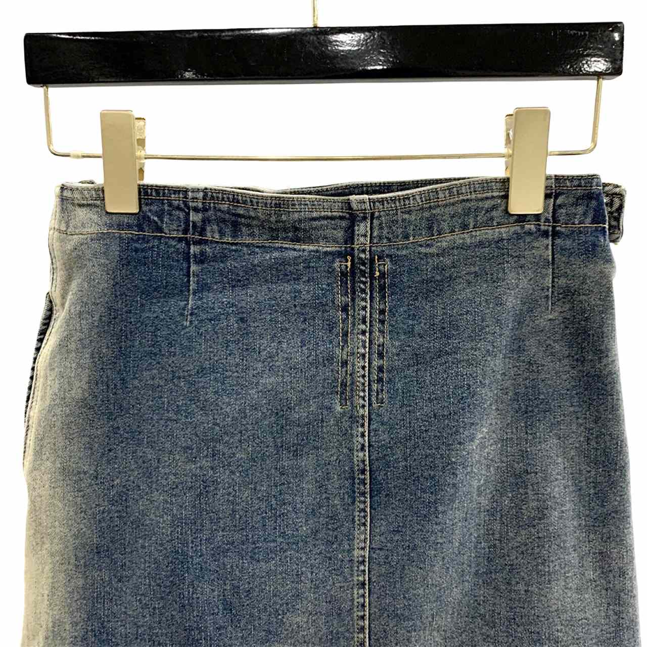 Rick Owens Dégradé denim mini skirt - FashionPlug