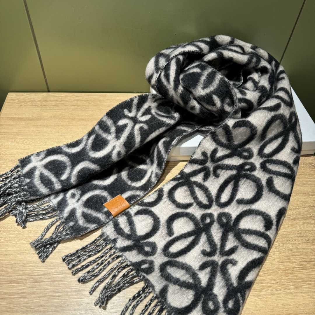 Loewe Anagram Scarf In Alpaca And Wool - FashionPlug