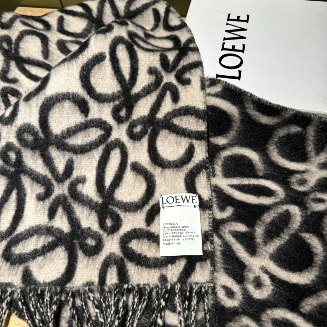 Loewe Anagram Scarf In Alpaca And Wool - FashionPlug