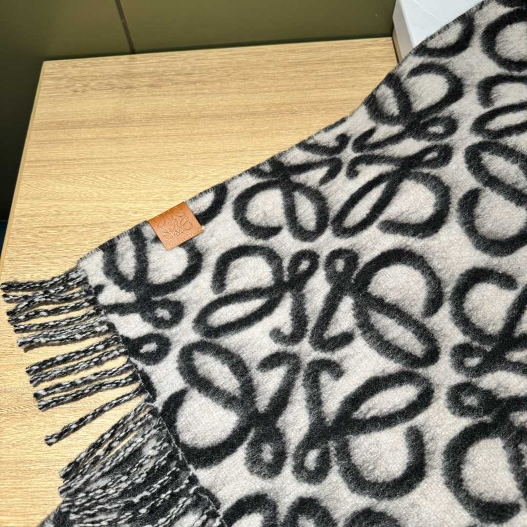 Loewe Anagram Scarf In Alpaca And Wool - FashionPlug