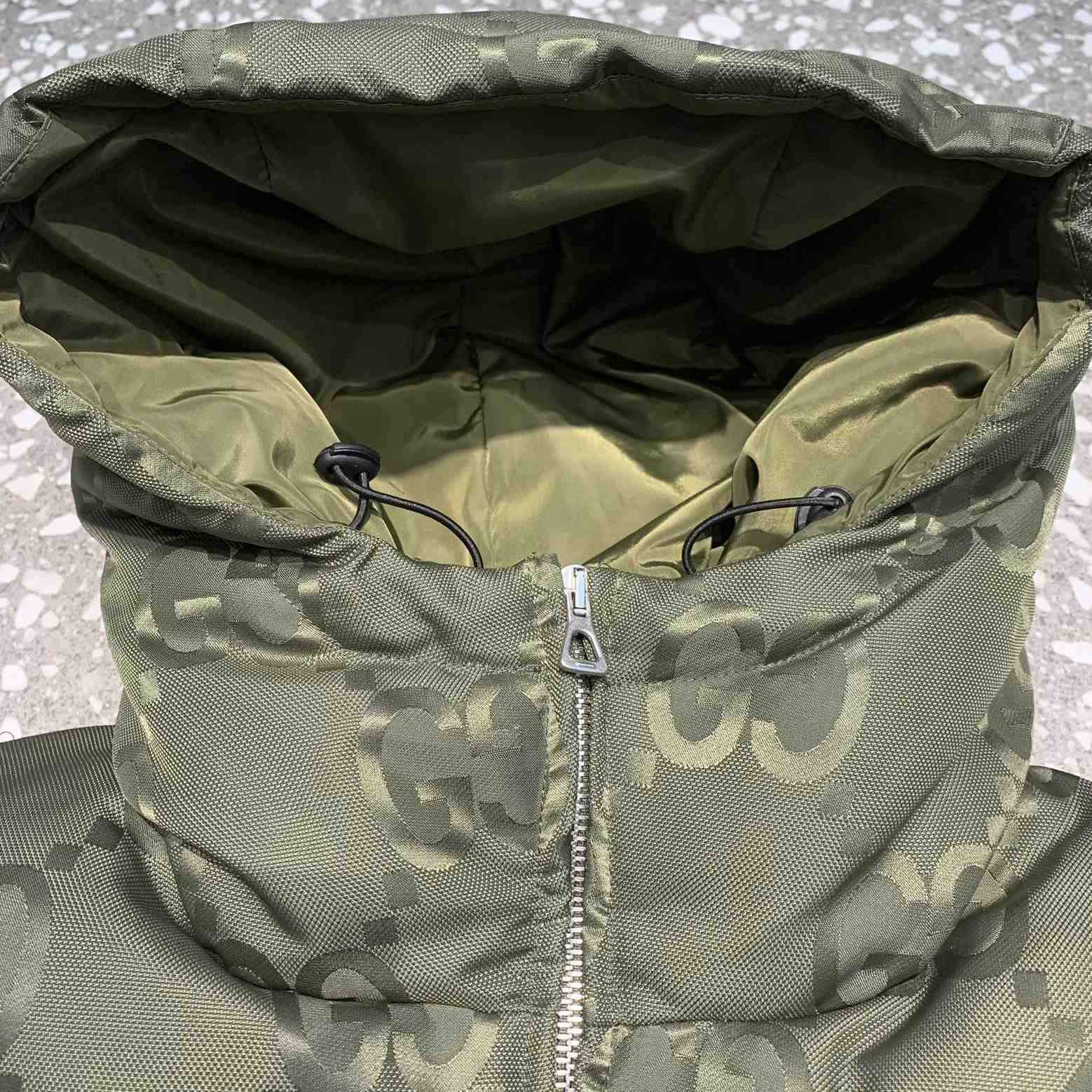 Gucci Jumbo GG Canvas Down Jacket - FashionPlug