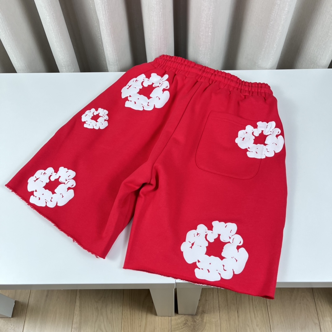 Ready Made x Denim Tears Cotton Wreath Sweat Shorts - FashionPlug