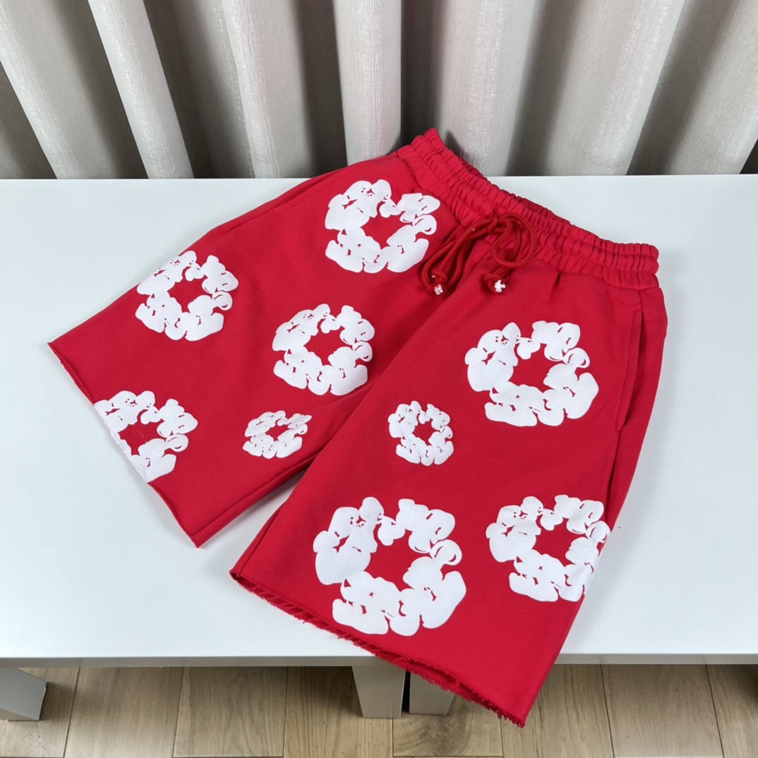 Ready Made x Denim Tears Cotton Wreath Sweat Shorts - FashionPlug
