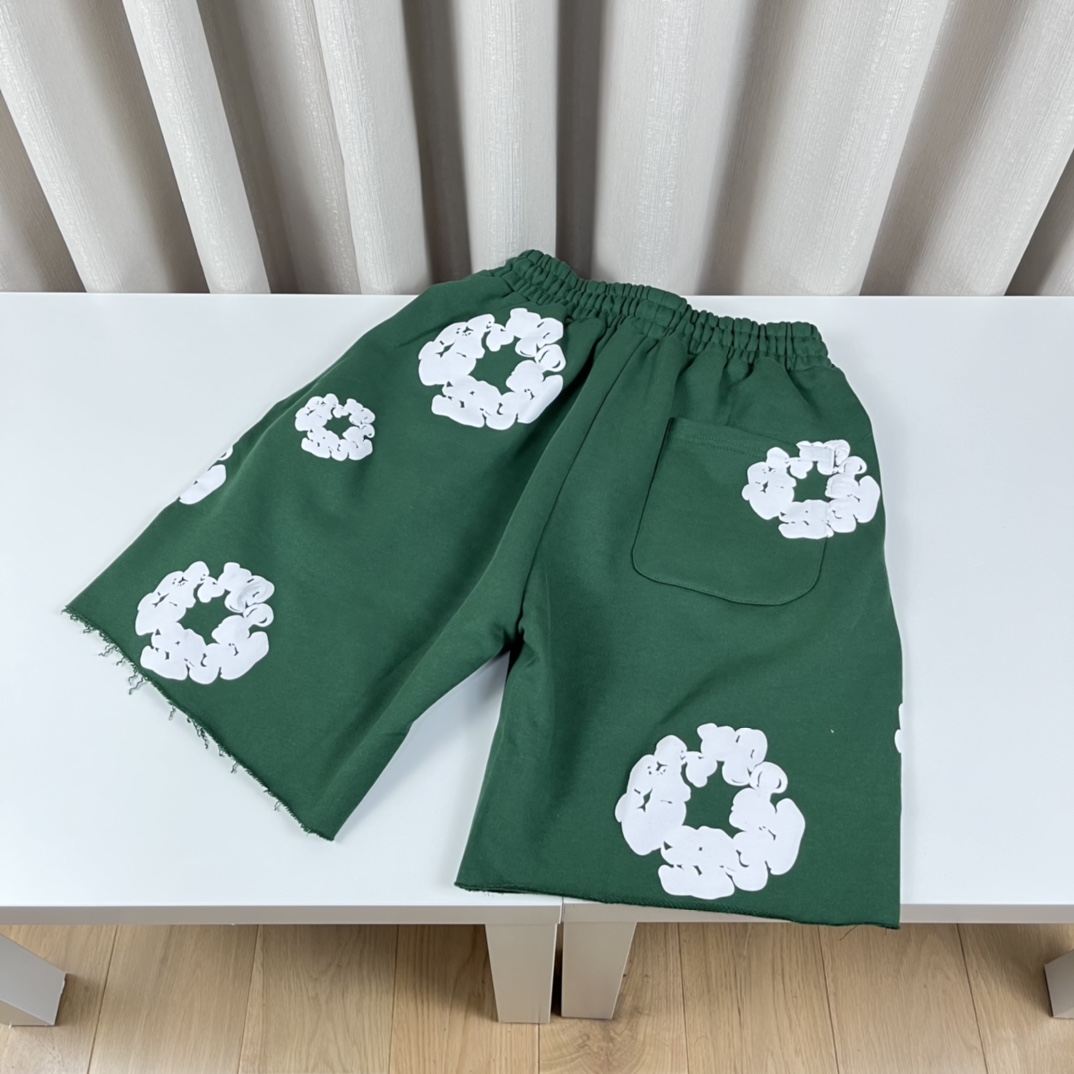 Ready Made x Denim Tears Cotton Wreath Sweat Shorts - FashionPlug
