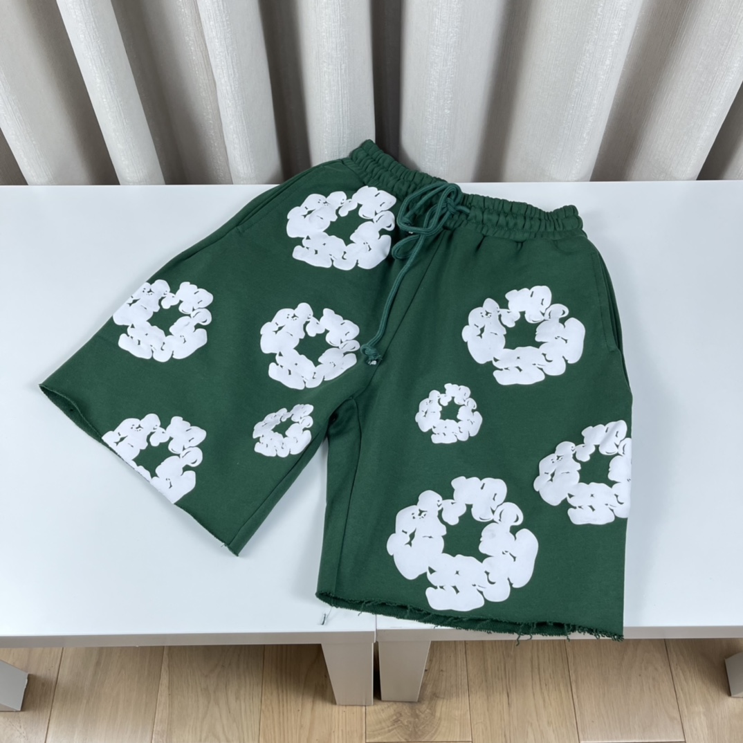 Ready Made x Denim Tears Cotton Wreath Sweat Shorts - FashionPlug