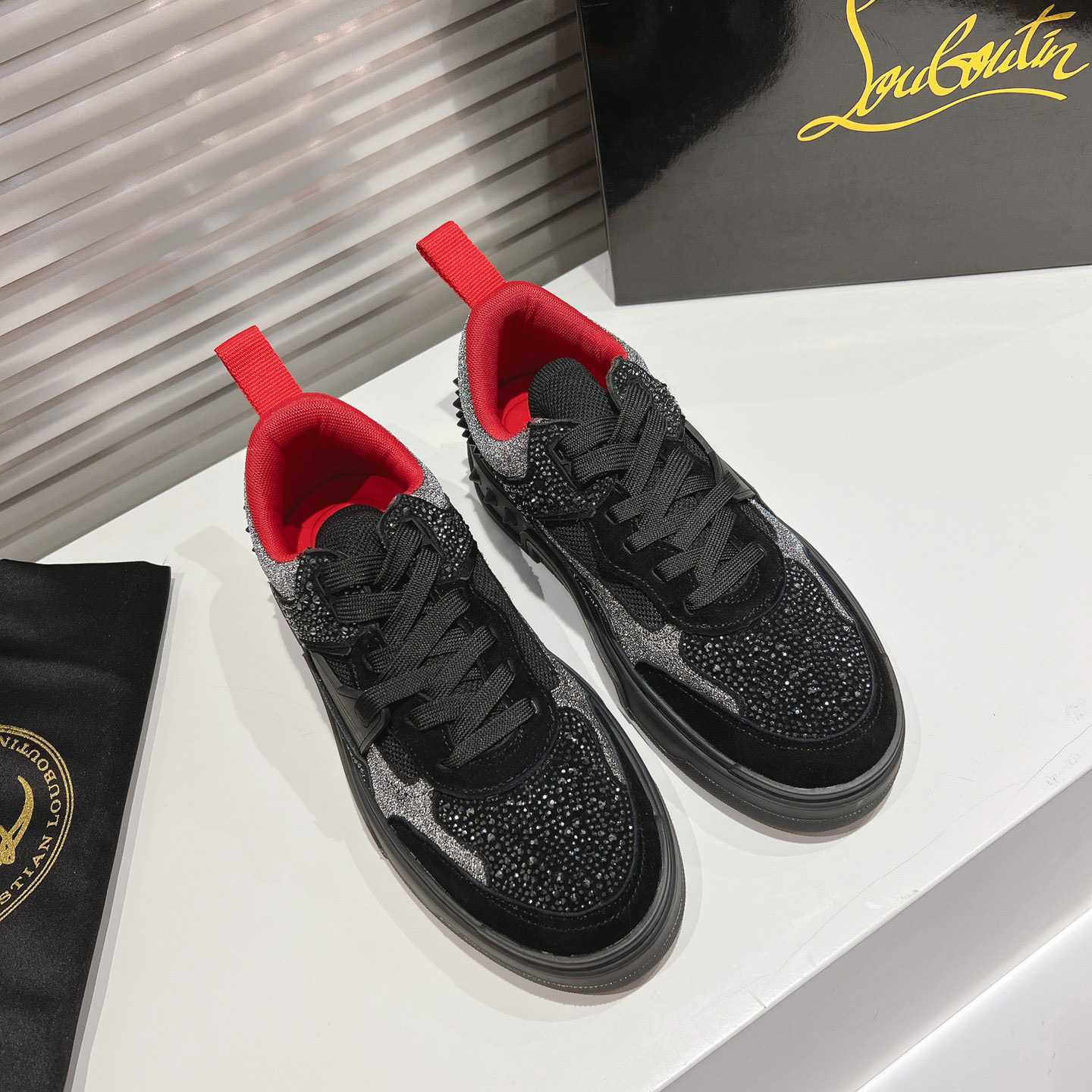 Christian Louboutin Astroloubi Strass Sneakers - FashionPlug