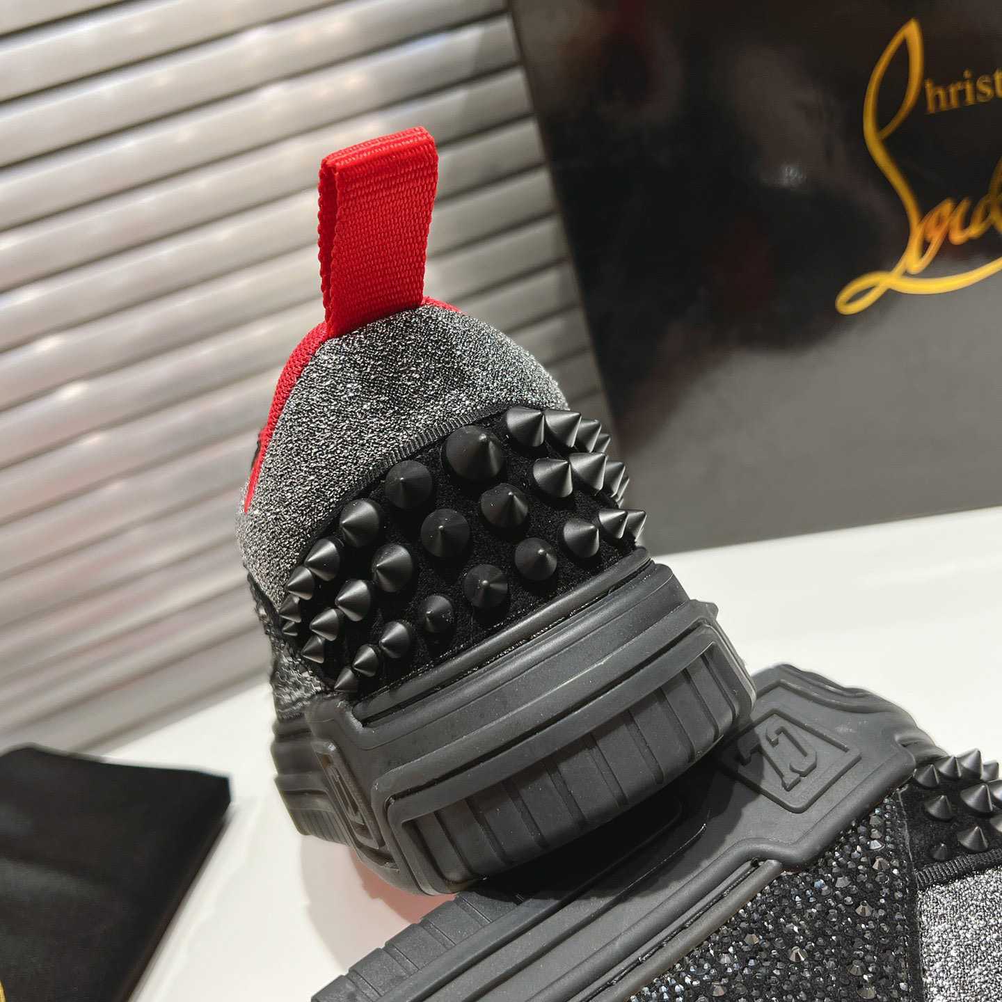 Christian Louboutin Astroloubi Strass Sneakers - FashionPlug