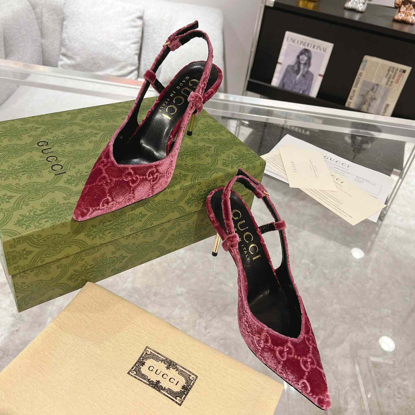 Gucci Women's GG Slingback Pump - FashionPlug