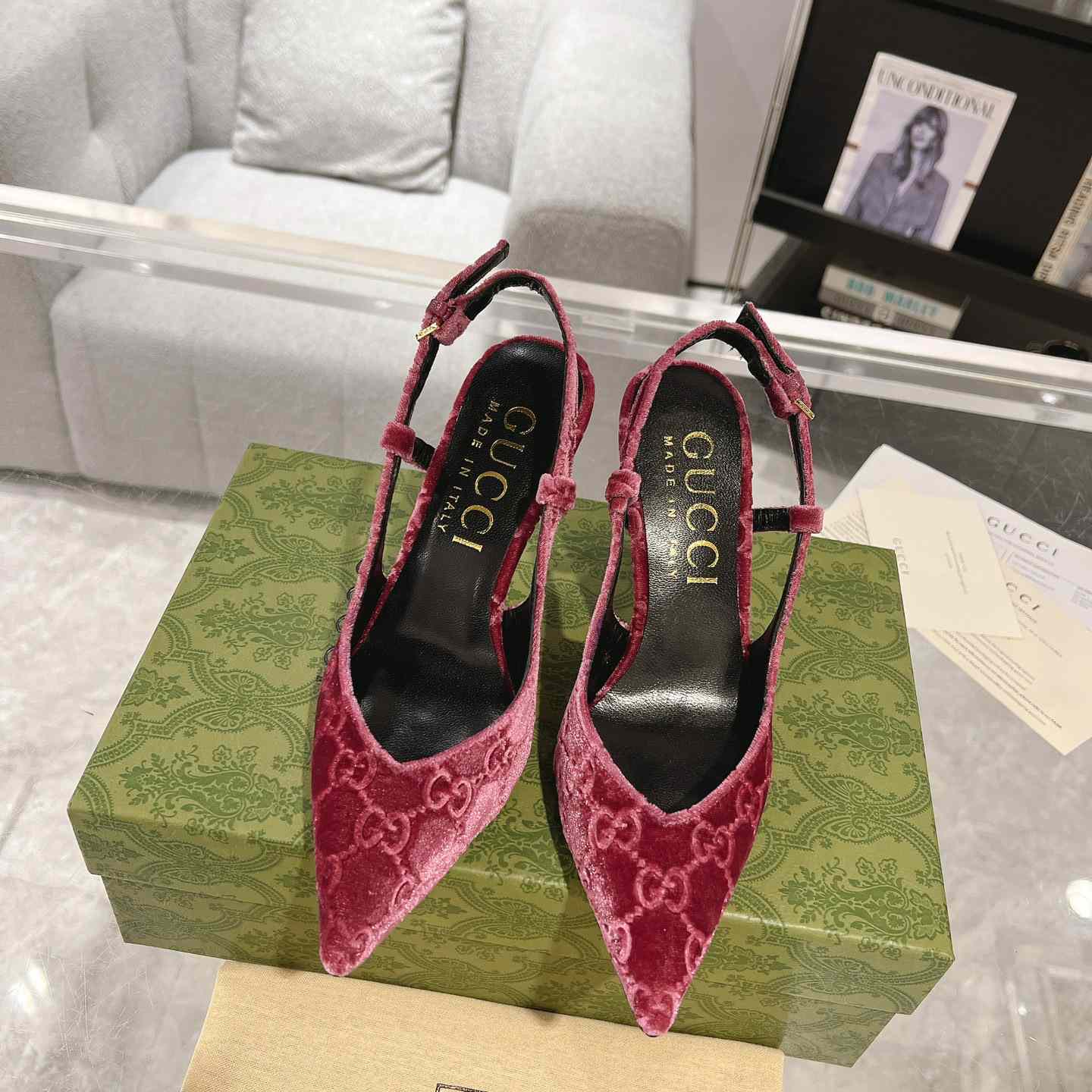 Gucci Women's GG Slingback Pump - FashionPlug