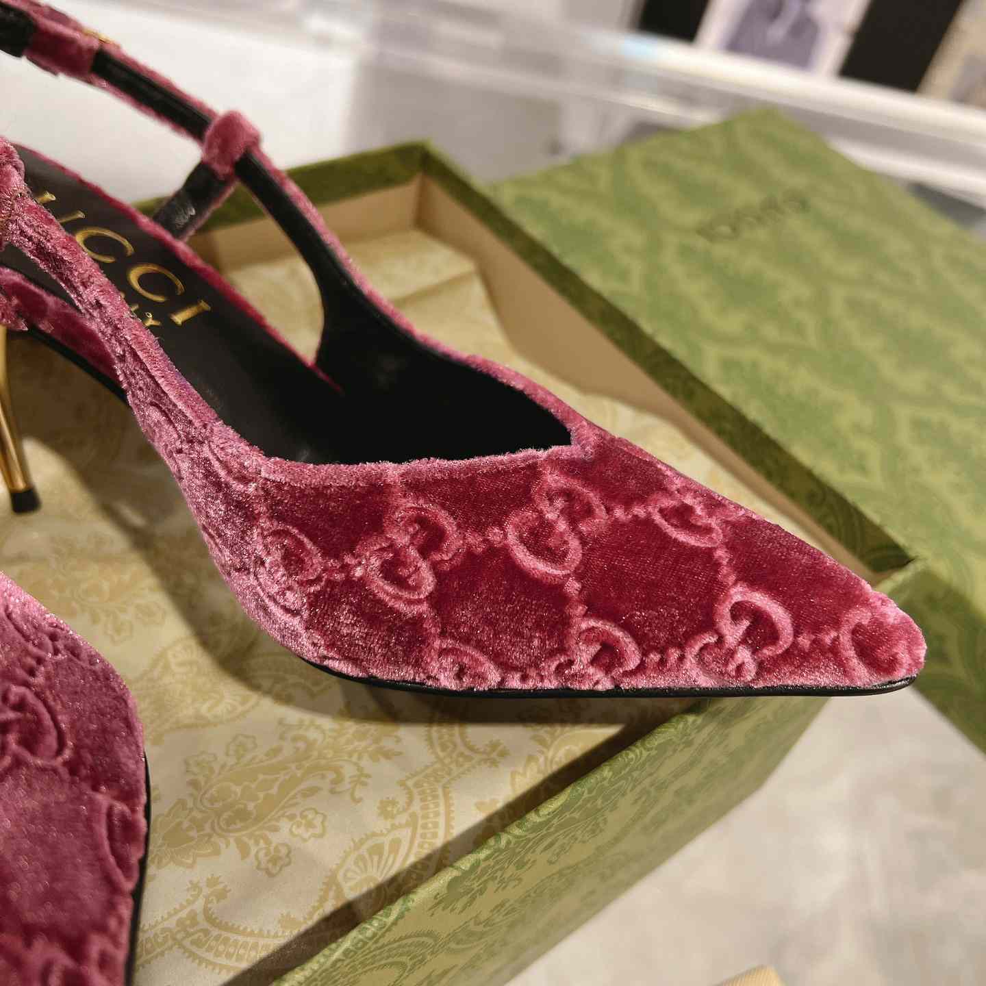 Gucci Women's GG Slingback Pump - FashionPlug