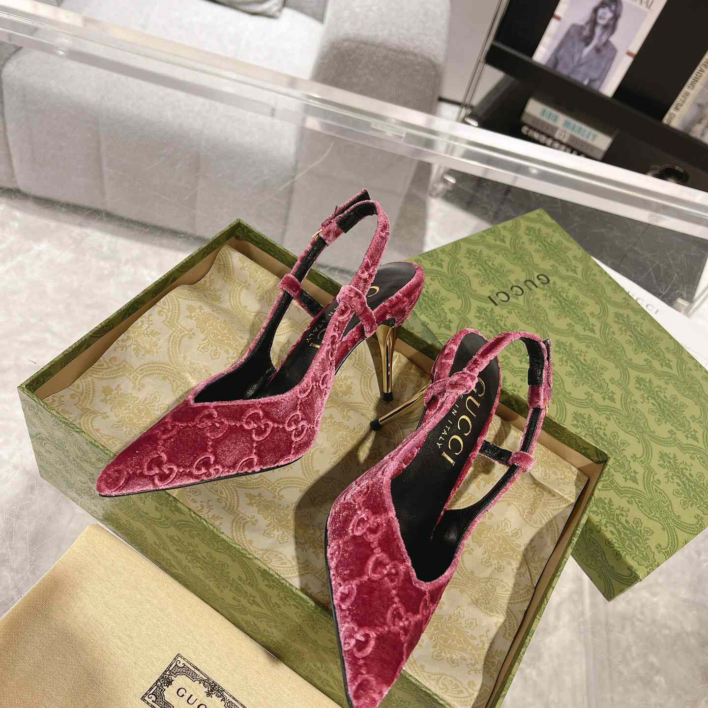 Gucci Women's GG Slingback Pump - FashionPlug