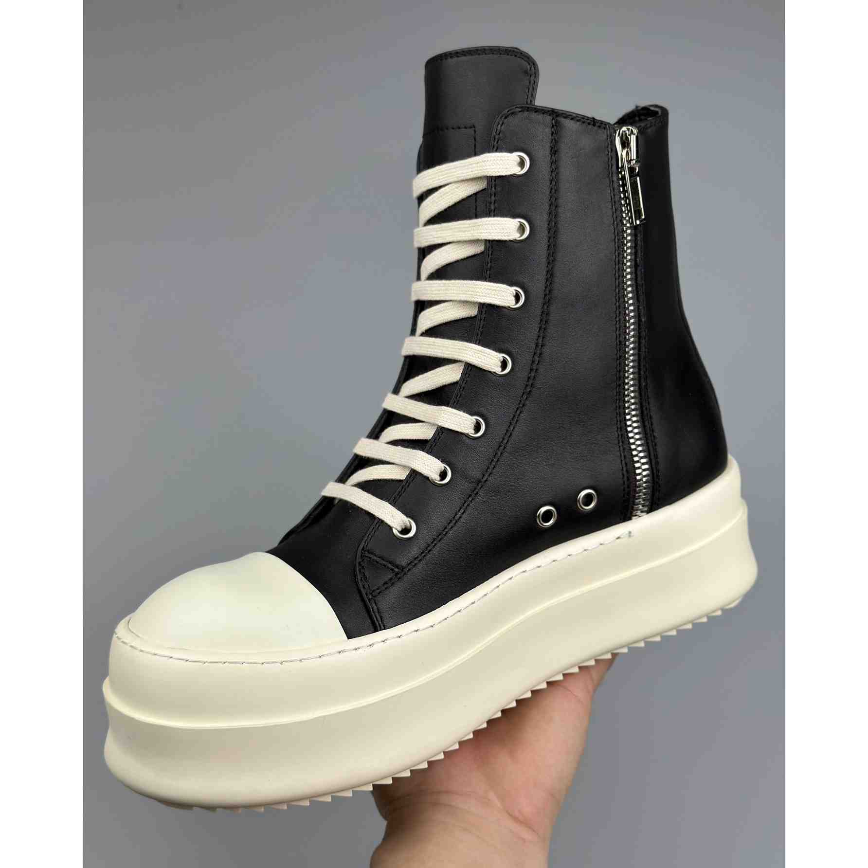 Rick Owens High-Top Sneakers - FashionPlug