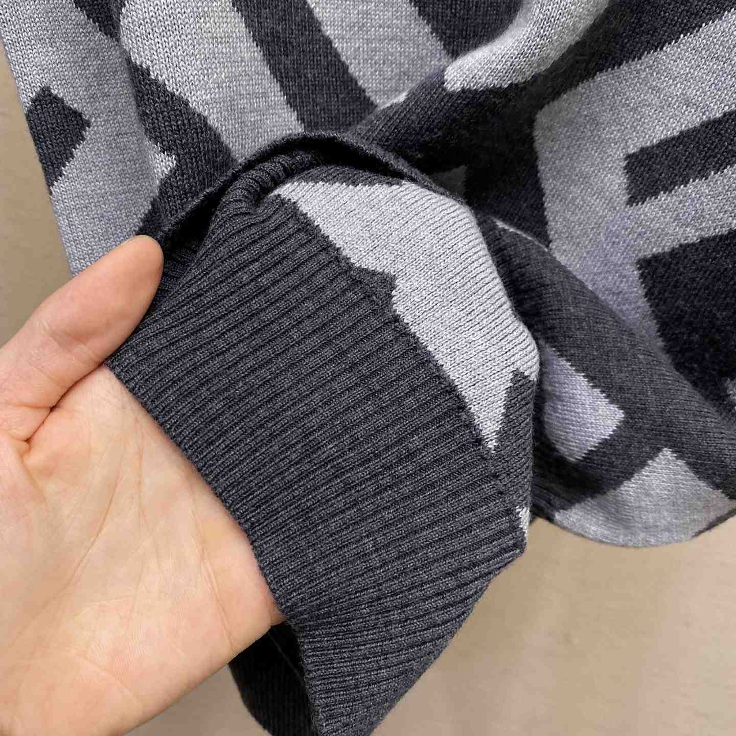 Fendi Gray Wool Sweater - FashionPlug
