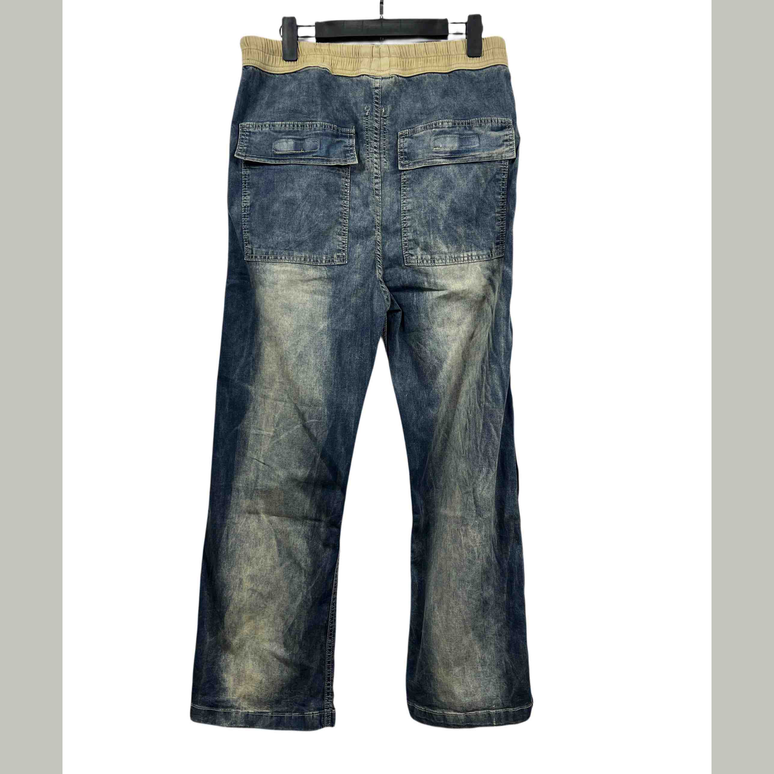 Rick Owens Hustler Denim Pusher Pants - FashionPlug