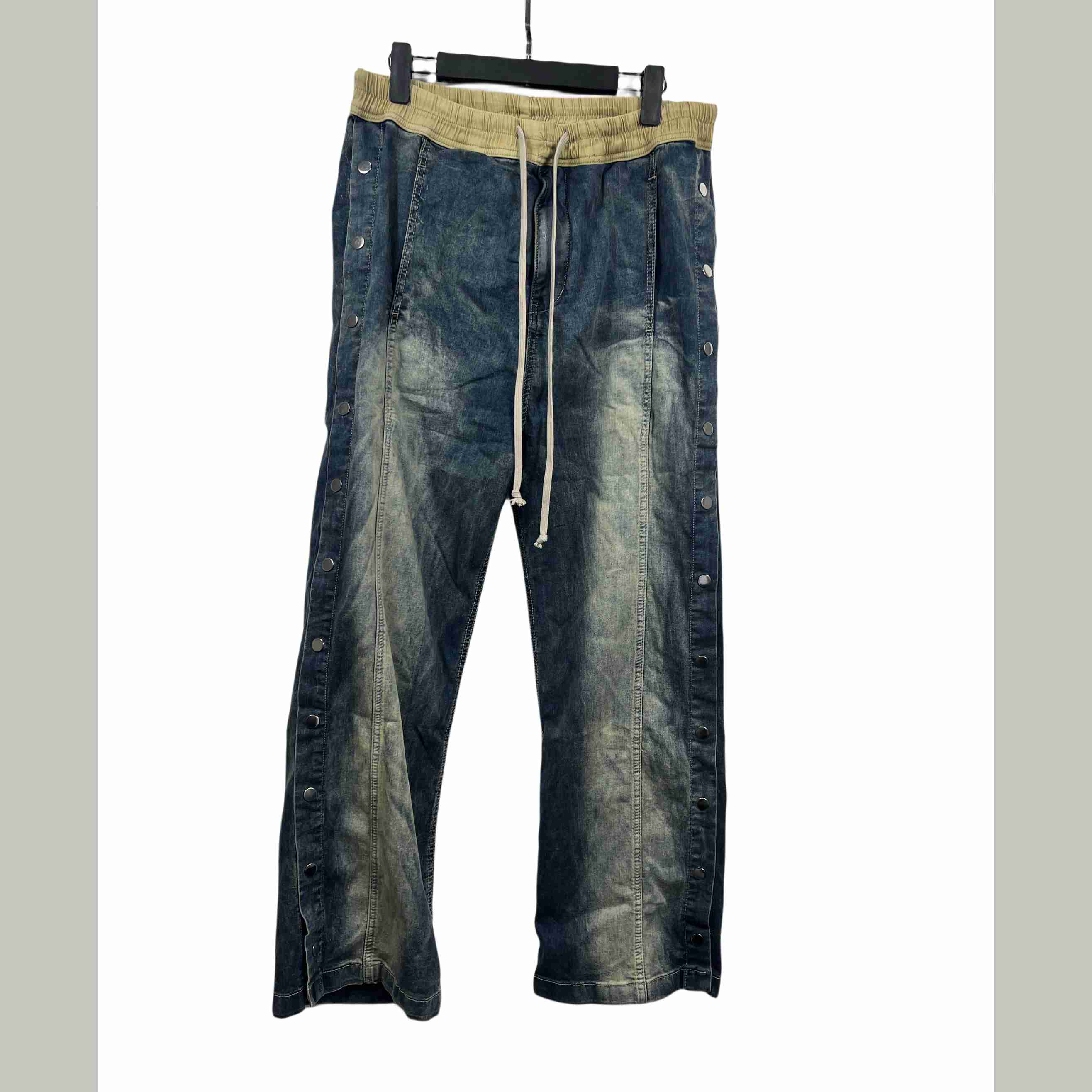 Rick Owens Hustler Denim Pusher Pants - FashionPlug