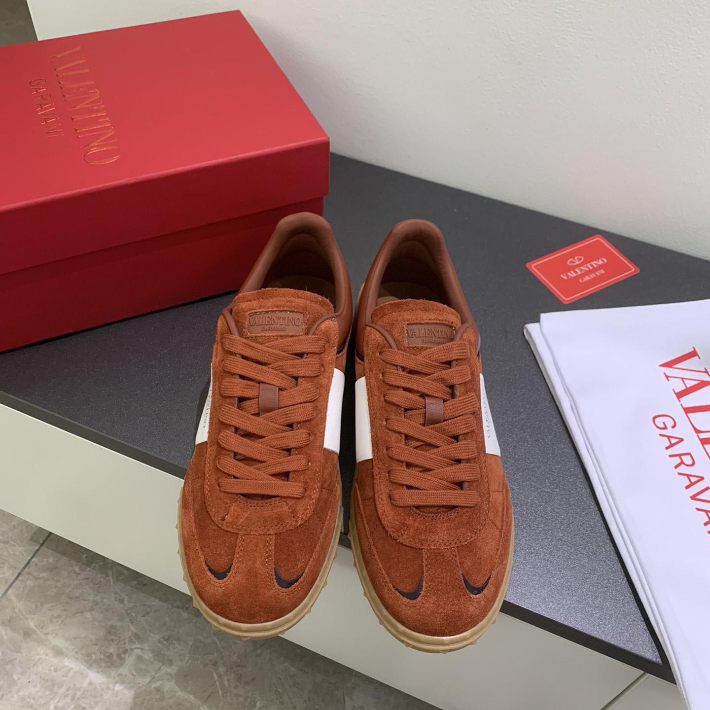 Valenti Upvillage Low Top Sneaker In Split Leather And Calfskin Nappa Leather - FashionPlug