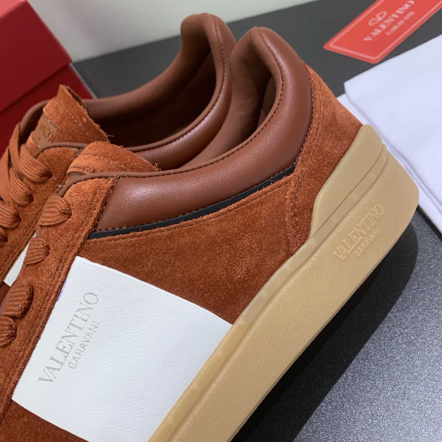 Valenti Upvillage Low Top Sneaker In Split Leather And Calfskin Nappa Leather - FashionPlug