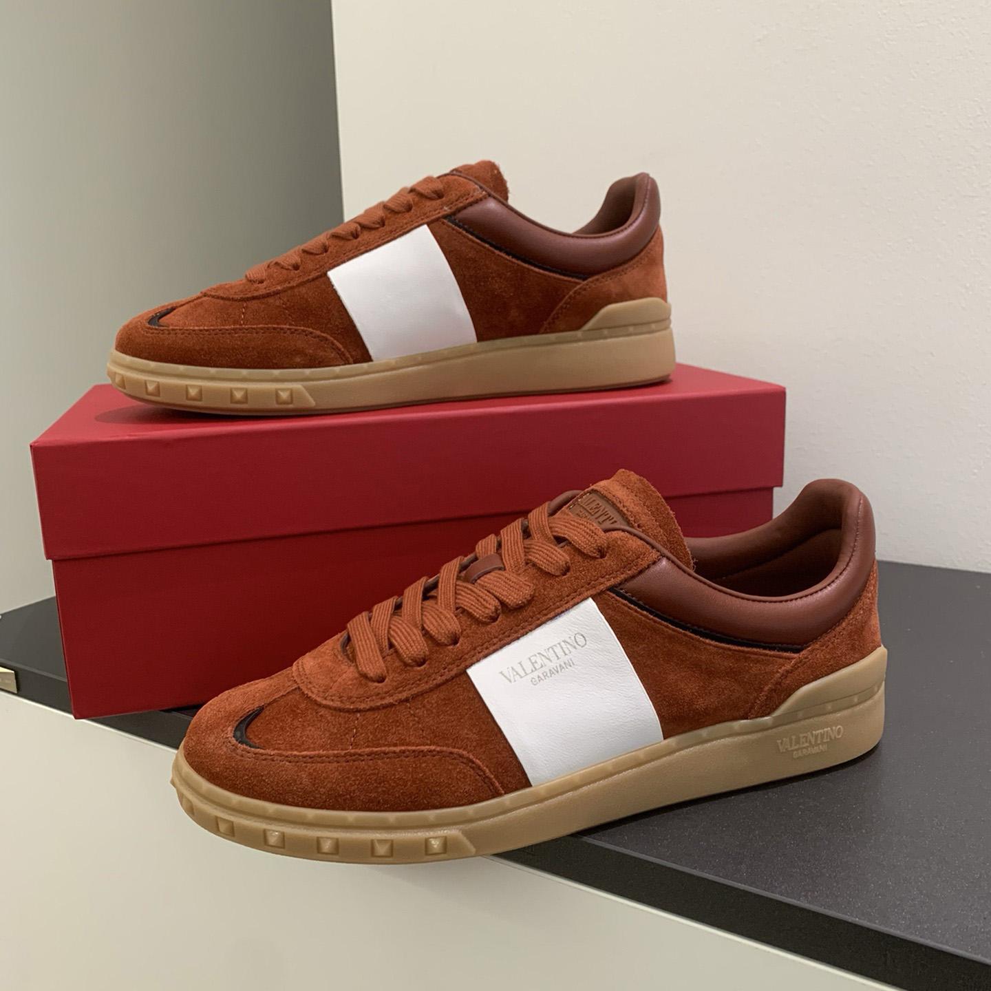 Valenti Upvillage Low Top Sneaker In Split Leather And Calfskin Nappa Leather - FashionPlug