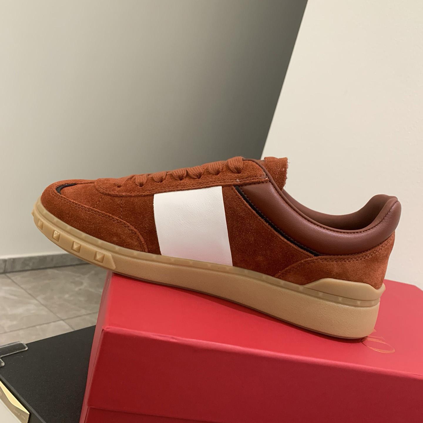Valenti Upvillage Low Top Sneaker In Split Leather And Calfskin Nappa Leather - FashionPlug